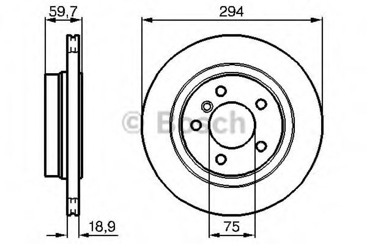 Disc frana BMW Seria 3 Compact (E46) (2001 - 2005) BOSCH 0 986 478 570 piesa NOUA