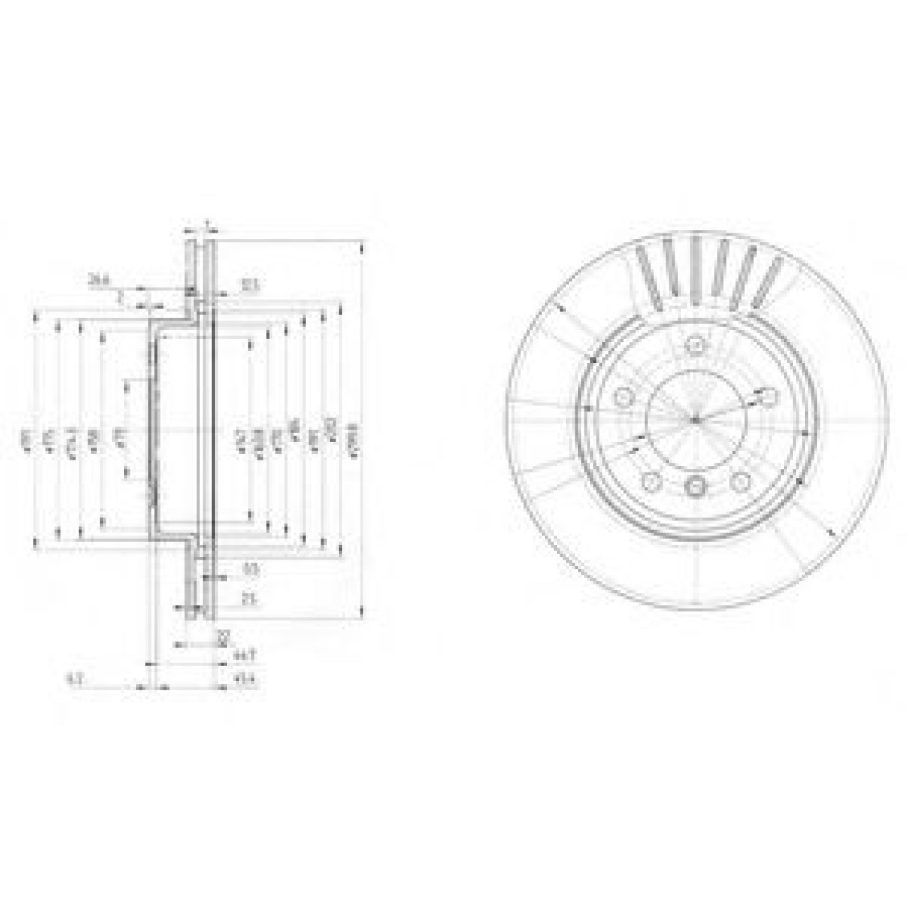 Disc frana BMW Seria 3 Compact (E46) (2001 - 2005) DELPHI BG3527C piesa NOUA