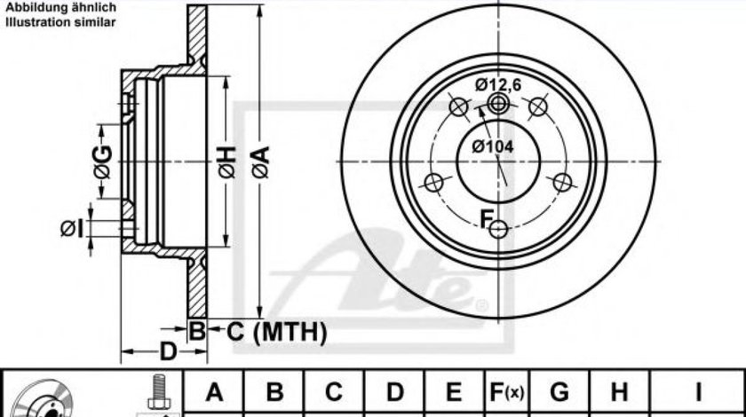 Disc frana BMW Seria 3 Cupe (E36) (1992 - 1999) ATE 24.0110-0202.1 piesa NOUA