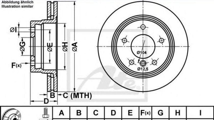 Disc frana BMW Seria 3 Cupe (E36) (1992 - 1999) ATE 24.0119-0107.1 piesa NOUA