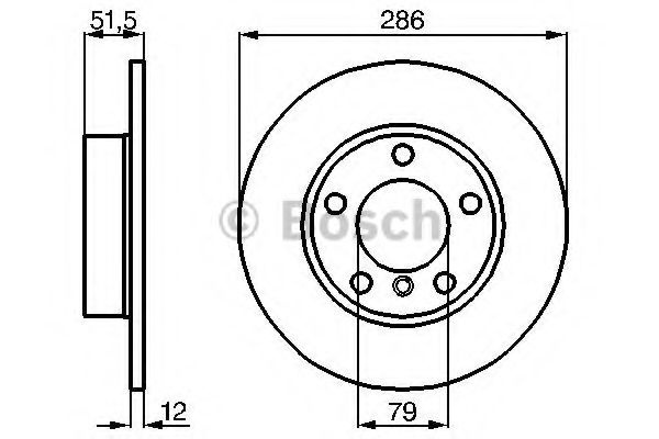 Disc frana BMW Seria 3 Cupe (E36) (1992 - 1999) BOSCH 0 986 478 511 piesa NOUA