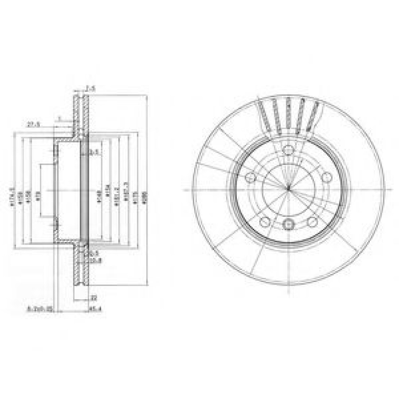 Disc frana BMW Seria 3 Cupe (E36) (1992 - 1999) DELPHI BG2623C piesa NOUA