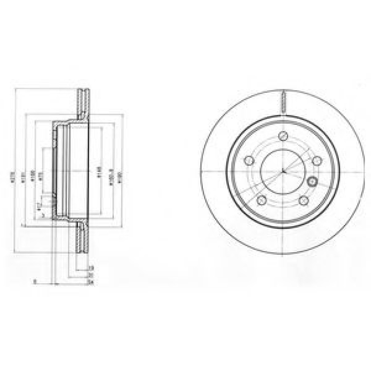 Disc frana BMW Seria 3 Cupe (E36) (1992 - 1999) DELPHI BG3041C piesa NOUA