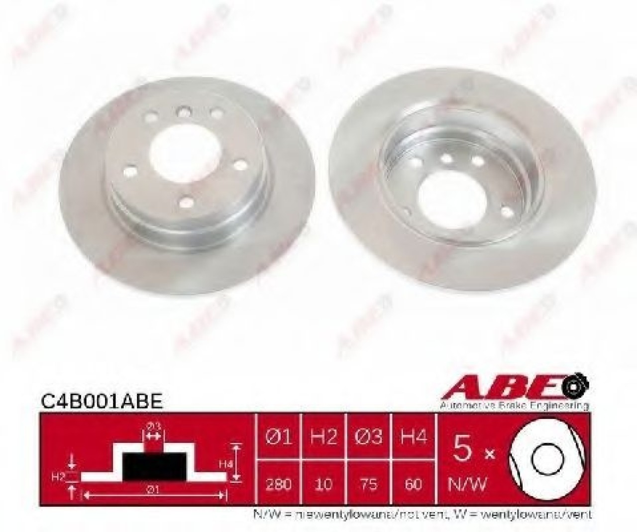 Disc frana BMW Seria 3 Cupe (E46) (1999 - 2006) ABE C4B001ABE piesa NOUA