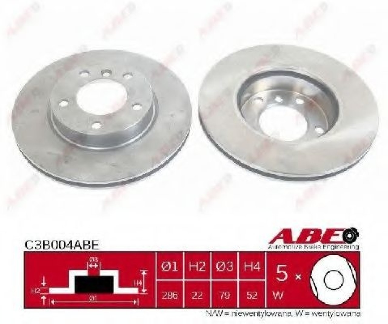 Disc frana BMW Seria 3 Cupe (E46) (1999 - 2006) ABE C3B004ABE piesa NOUA
