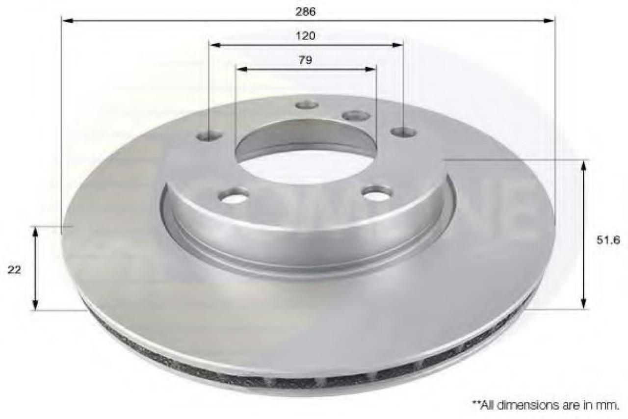 Disc frana BMW Seria 3 Cupe (E46) (1999 - 2006) COMLINE ADC1702V piesa NOUA