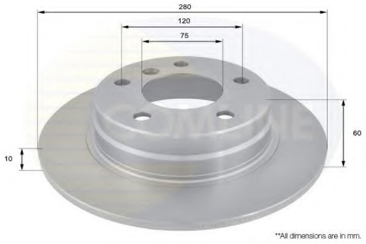 Disc frana BMW Seria 3 Cupe (E46) (1999 - 2006) COMLINE ADC1706 piesa NOUA