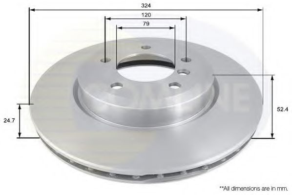 Disc frana BMW Seria 3 Cupe (E46) (1999 - 2006) COMLINE ADC1732V piesa NOUA