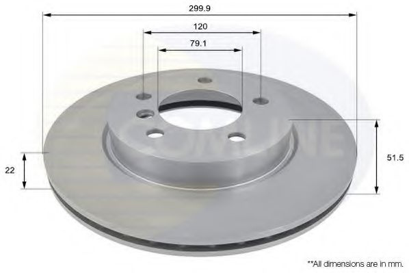 Disc frana BMW Seria 3 Cupe (E46) (1999 - 2006) COMLINE ADC1712V piesa NOUA