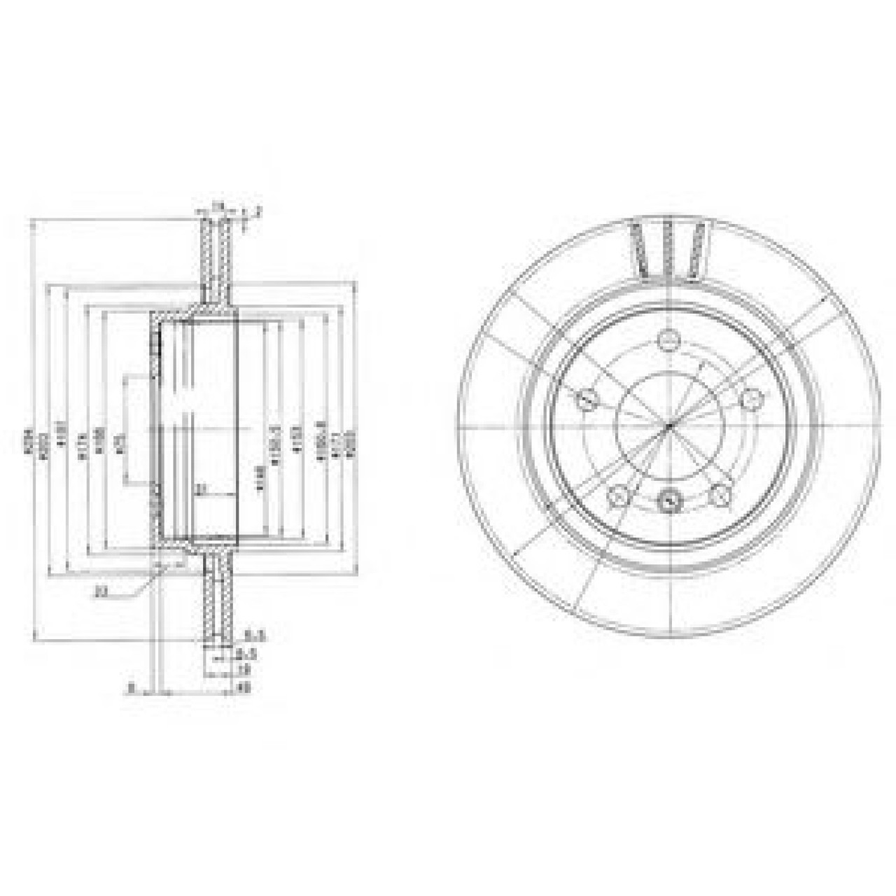 Disc frana BMW Seria 3 Cupe (E46) (1999 - 2006) DELPHI BG3530C piesa NOUA
