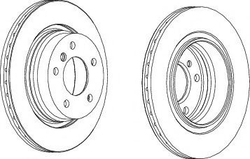 Disc frana BMW Seria 3 Cupe (E46) (1999 - 2006) FERODO DDF1073 piesa NOUA