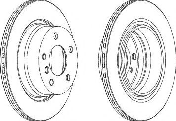 Disc frana BMW Seria 3 Cupe (E46) (1999 - 2006) FERODO DDF1285 piesa NOUA