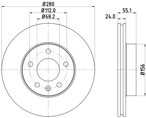 Disc frana BMW Seria 3 Cupe (E46) (1999 - 2006) KRIEGER 0950004118 piesa NOUA