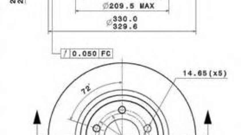 Disc frana BMW Seria 3 Cupe (E92) (2006 - 2013) BREMBO 09.A259.11 - produs NOU