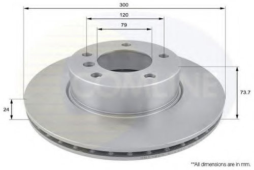 Disc frana BMW Seria 3 Cupe (E92) (2006 - 2013) COMLINE ADC1728V piesa NOUA
