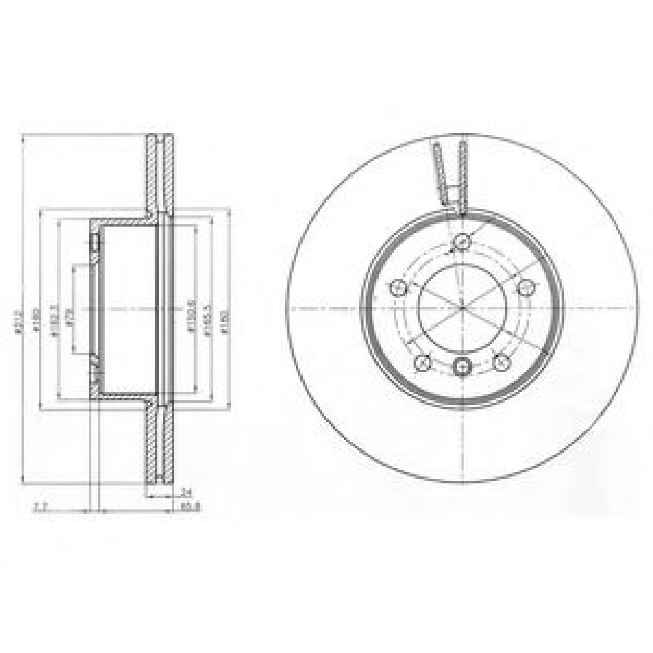 Disc frana BMW Seria 3 Cupe (E92) (2006 - 2013) DELPHI BG4172C piesa NOUA