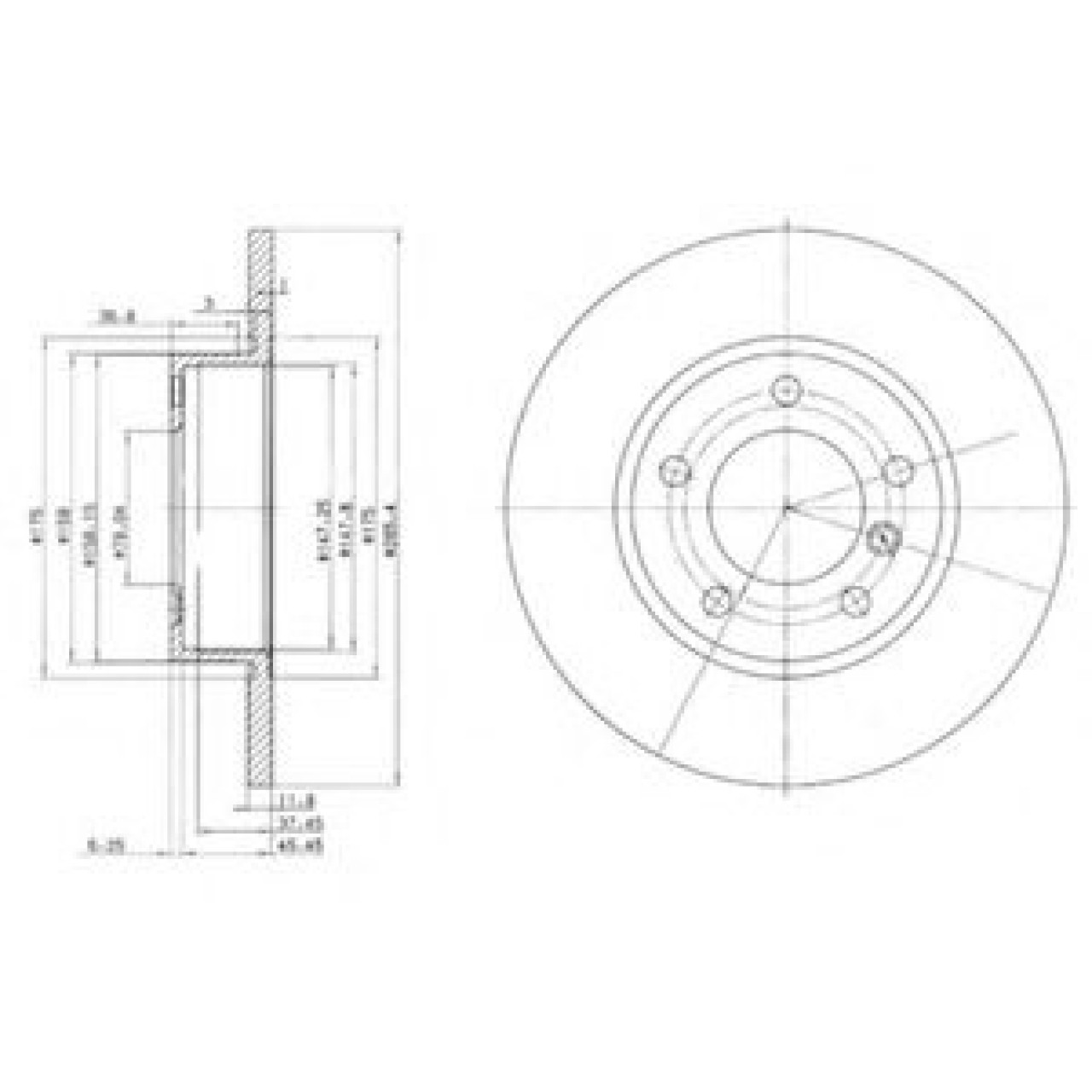 Disc frana BMW Seria 3 (E36) (1990 - 1998) DELPHI BG2622 piesa NOUA