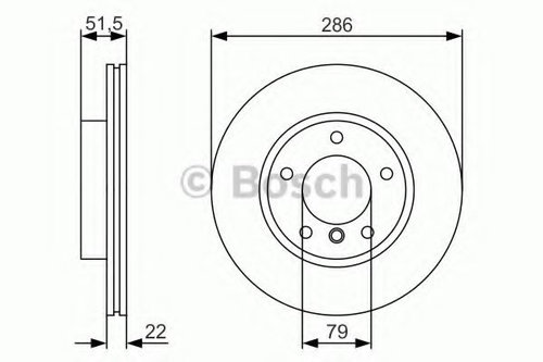 Disc frana BMW Seria 3 (E46) (1998 - 2005) BOSCH 0 986 479 S10 piesa NOUA