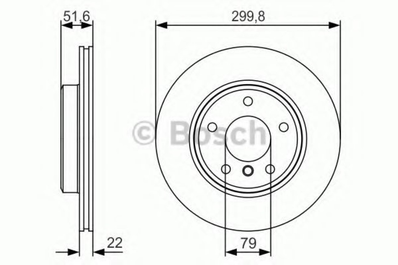 Disc frana BMW Seria 3 (E46) (1998 - 2005) BOSCH 0 986 479 S32 piesa NOUA