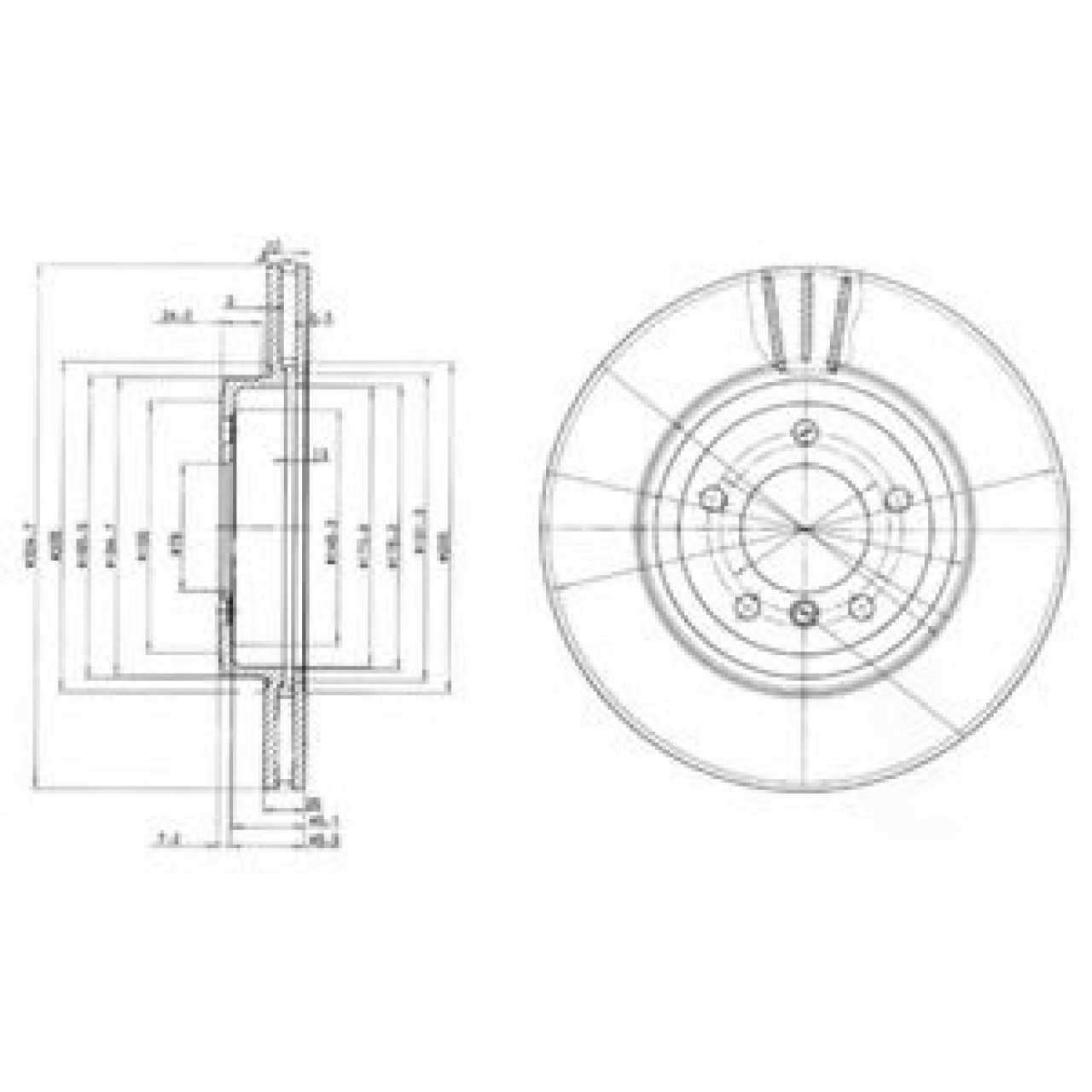 Disc frana BMW Seria 3 (E46) (1998 - 2005) DELPHI BG3830 piesa NOUA