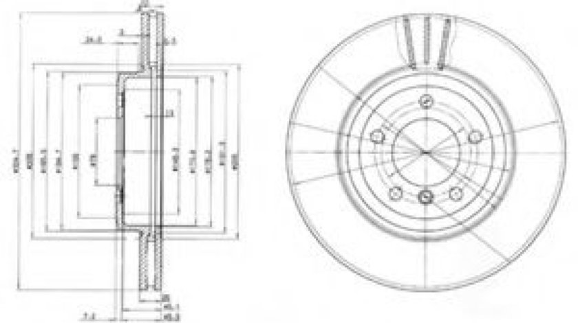 Disc frana BMW Seria 3 (E46) (1998 - 2005) DELPHI BG3830 piesa NOUA