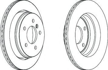 Disc frana BMW Seria 3 (E46) (1998 - 2005) FERODO DDF1581 piesa NOUA