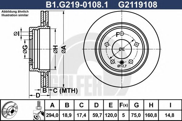 Disc frana BMW Seria 3 (E46) (1998 - 2005) GALFER B1.G219-0108.1 piesa NOUA