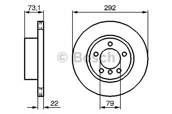 Disc frana BMW Seria 3 (E90) (2005 - 2011) BOSCH 0 986 479 214 piesa NOUA