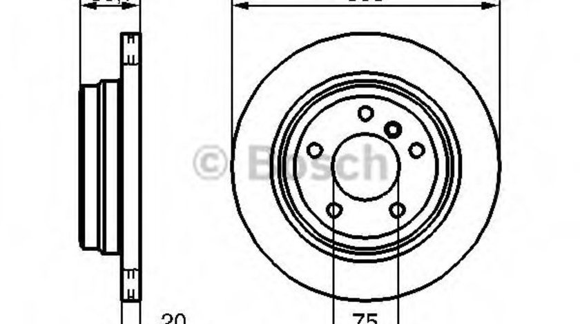 Disc frana BMW Seria 3 (E90) (2005 - 2011) BOSCH 0 986 479 263 piesa NOUA