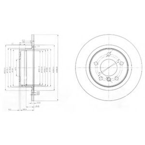 Disc frana BMW Seria 3 (E90) (2005 - 2011) DELPHI BG3960 piesa NOUA