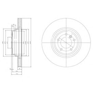 Disc frana BMW Seria 3 (E90) (2005 - 2011) DELPHI BG9019 piesa NOUA