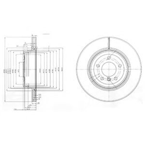 Disc frana BMW Seria 3 (E90) (2005 - 2011) DELPHI BG3961 piesa NOUA