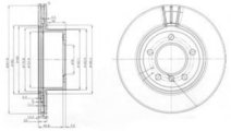 Disc frana BMW Seria 3 (E90) (2005 - 2011) DELPHI ...