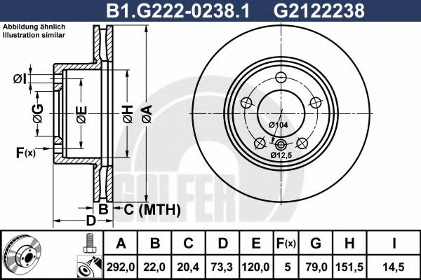 Disc frana BMW Seria 3 (E90) (2005 - 2011) GALFER B1.G222-0238.1 piesa NOUA