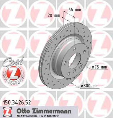Disc frana BMW Seria 3 (E90) (2005 - 2011) ZIMMERMANN 150.3426.52 piesa NOUA