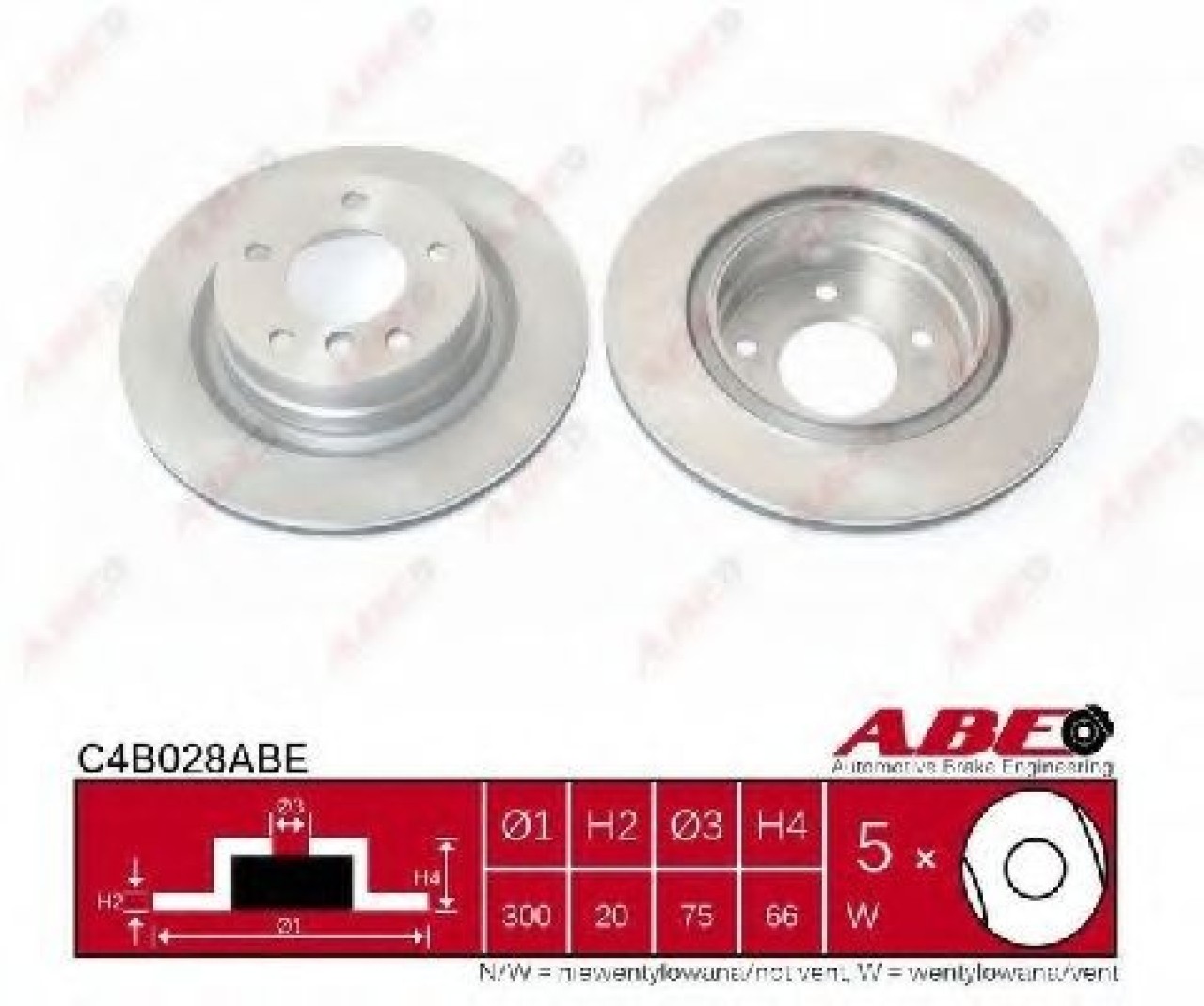 Disc frana BMW Seria 3 (F30, F35, F80) (2011 - 2016) ABE C4B028ABE piesa NOUA