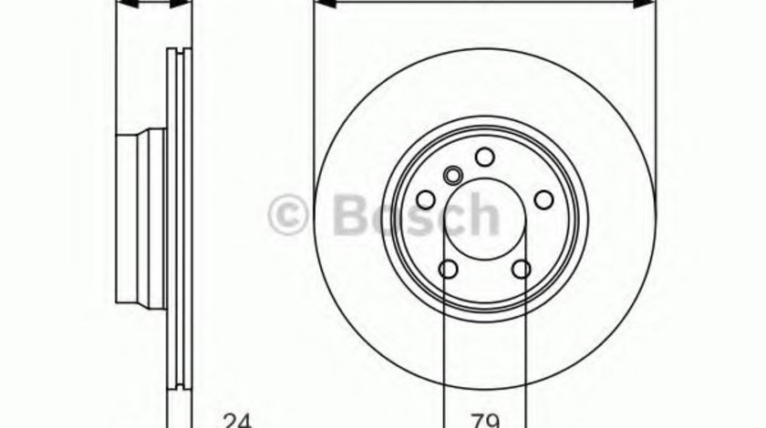 Disc frana BMW Seria 3 (F30, F35, F80) (2011 - 2016) BOSCH 0 986 479 A06 piesa NOUA