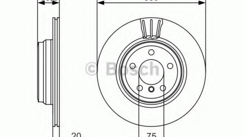 Disc frana BMW Seria 3 (F30, F35, F80) (2011 - 2016) BOSCH 0 986 479 622 piesa NOUA