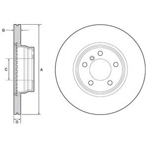 Disc frana BMW Seria 3 (F30, F35, F80) (2011 - 2016) DELPHI BG4458C piesa NOUA