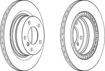 Disc frana BMW Seria 3 (F30, F35, F80) (2011 - 2016) FERODO DDF1549 piesa NOUA
