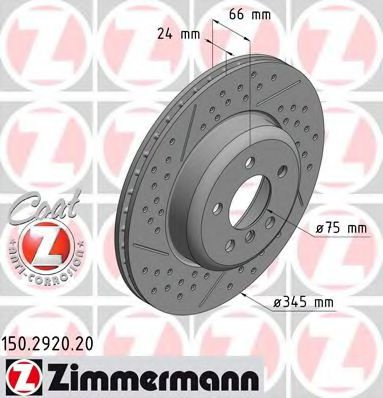Disc frana BMW Seria 3 Gran Turismo (F34) (2013 - 2016) ZIMMERMANN 150.2920.20 piesa NOUA