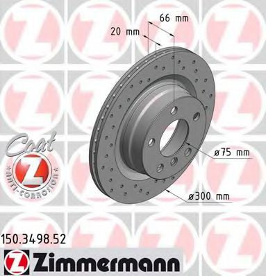 Disc frana BMW Seria 3 Gran Turismo (F34) (2013 - 2016) ZIMMERMANN 150.3498.52 piesa NOUA