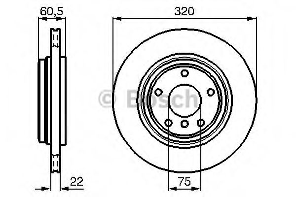 Disc frana BMW Seria 3 Touring (E46) (1999 - 2005) BOSCH 0 986 478 975 piesa NOUA