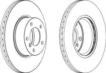 Disc frana BMW Seria 3 Touring (E91) (2005 - 2012) FERODO DDF1717 piesa NOUA