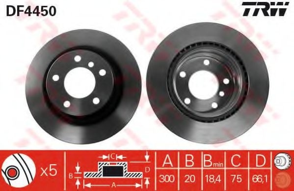 Disc frana BMW Seria 3 Touring (F31) (2011 - 2016) TRW DF4450 piesa NOUA