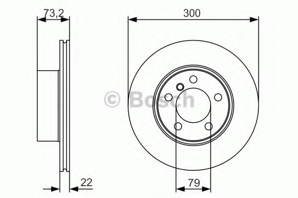 Disc frana BMW Seria 3 Touring (F31) (2011 - 2016) BOSCH 0 986 479 A18 piesa NOUA