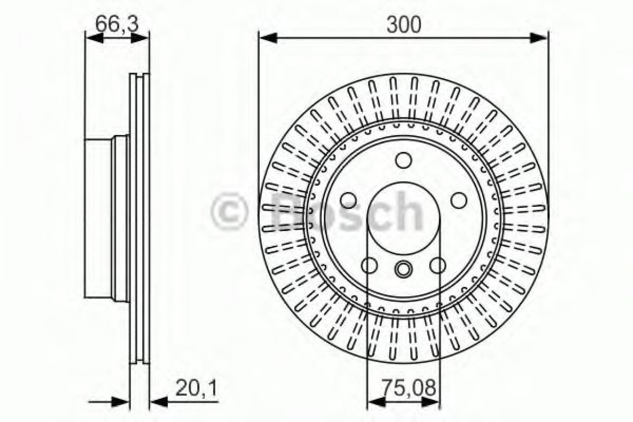 Disc frana BMW Seria 3 Touring (F31) (2011 - 2016) BOSCH 0 986 479 044 piesa NOUA