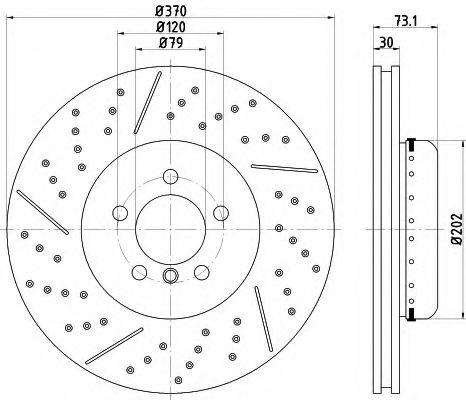 Disc frana BMW Seria 4 Cupe (F32, F82) (2013 - 2016) TEXTAR 92265425 piesa NOUA