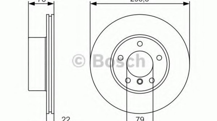 Disc frana BMW Seria 5 (E39) (1995 - 2003) BOSCH 0 986 479 R72 piesa NOUA