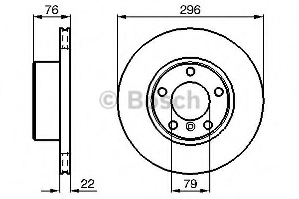 Disc frana BMW Seria 5 (E39) (1995 - 2003) BOSCH 0 986 478 848 piesa NOUA